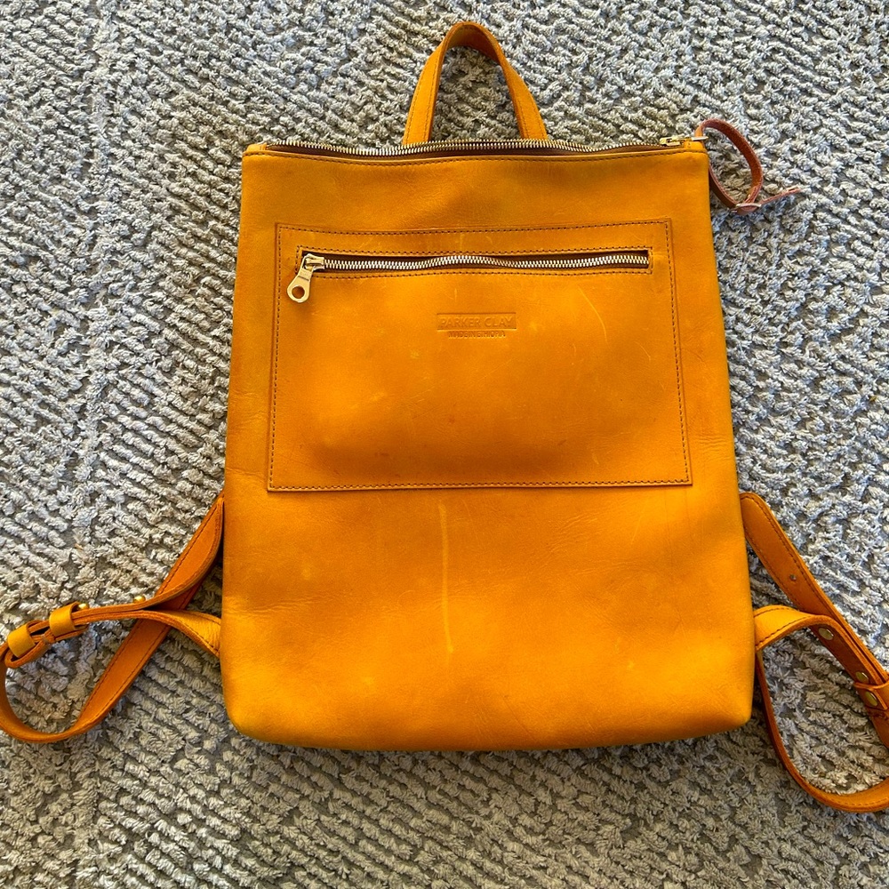 Parker Clay Miramar Tan Leather Backpack